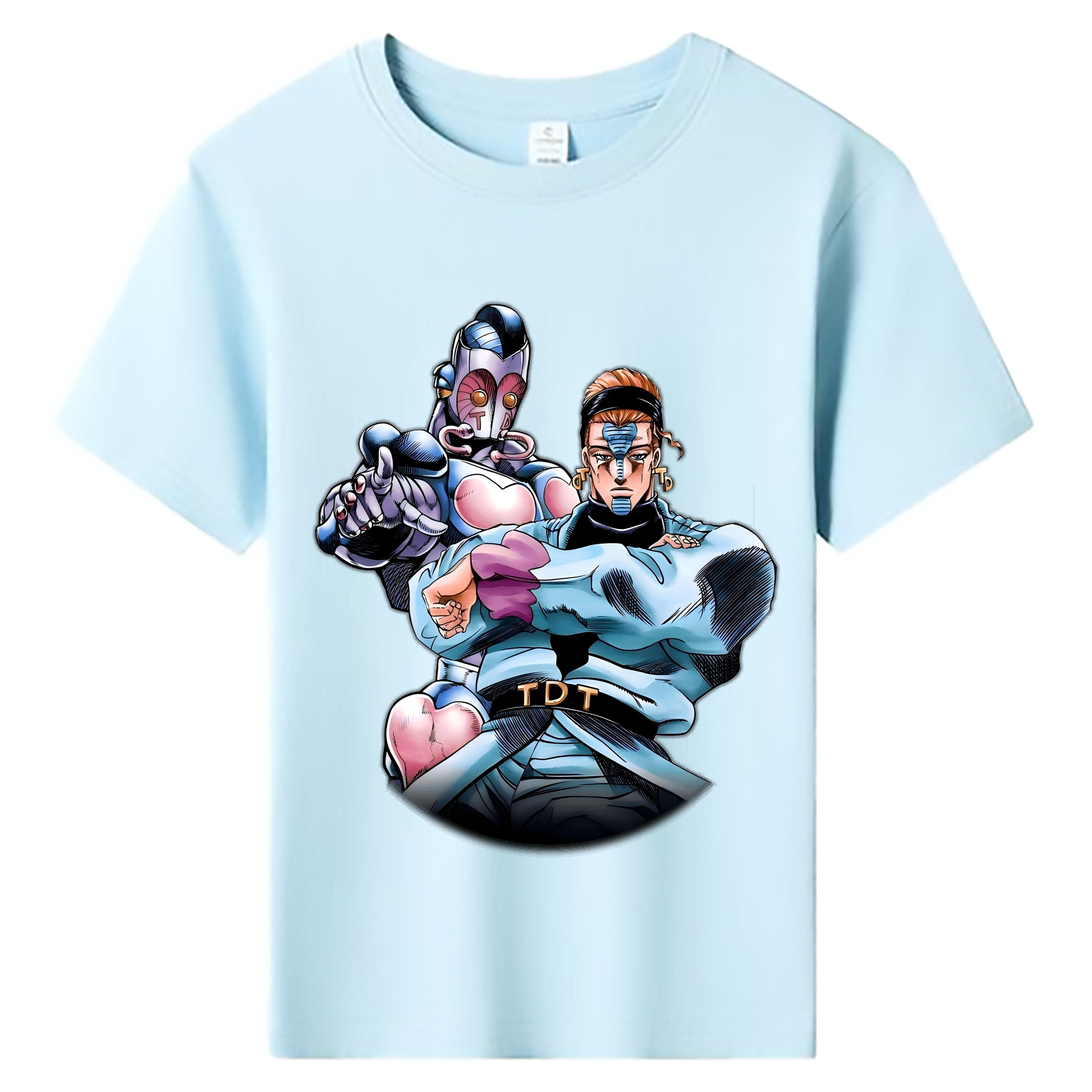 （画像用） ジョジョの奇妙な冒険 ひがしかた じょうすけ JoJo's Bizarre Adventure Higashikata Josuke 綿100％キッズTシャツ（フロントプリント）